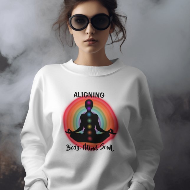 Sweatshirt "Aligner l'âme du corps" Méditation Chakra & Yoga (Créateur téléchargé)