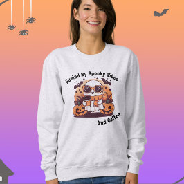 Sweatshirt Alimenté par des Vibes Éffrayantes et Halloween ca