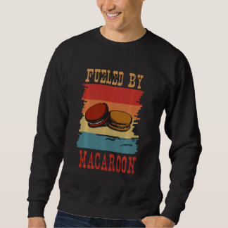 Sweatshirt Alimenté Par Macaroon Funny Baker Baking Retro Vin