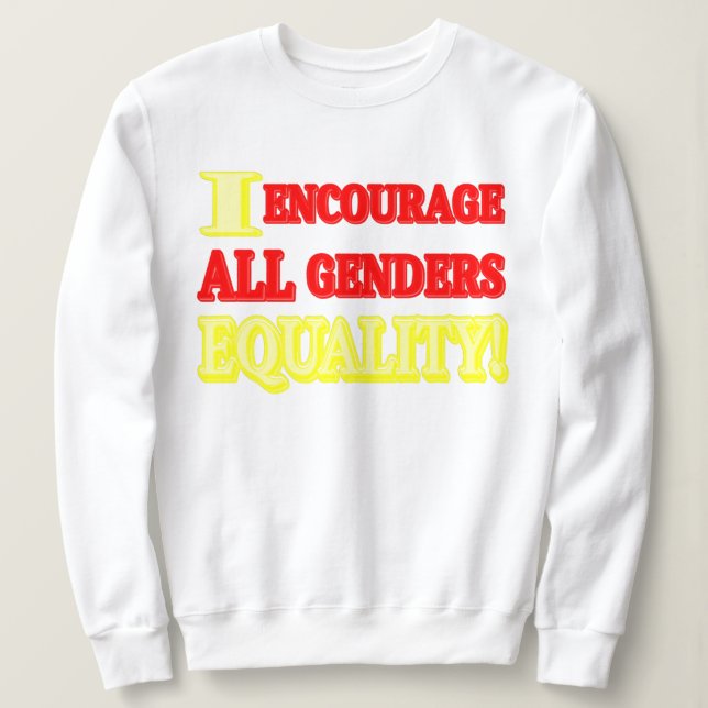 Sweatshirt "ALL GENDERS EQUALITY" Expression design. Buy now (Design devant)