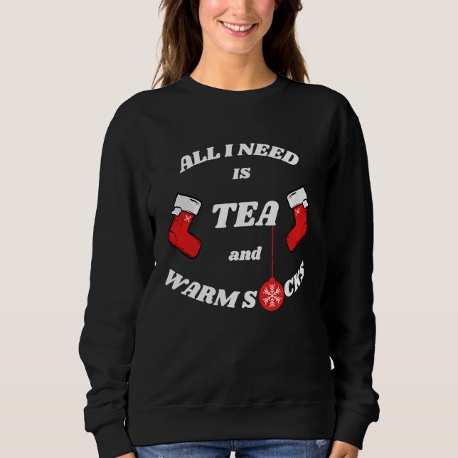Sweatshirt All i need is tea and warm socks mulled wine gnome (Devant)
