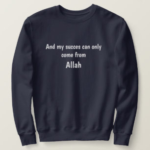 Sweatshirt "Allah = succès" bleu.