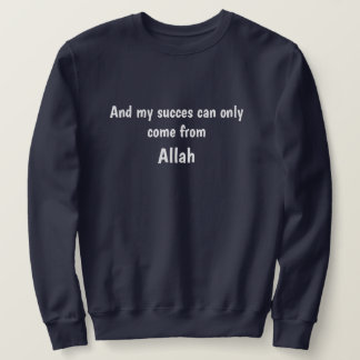 Sweatshirt "Allah = succès" bleu.