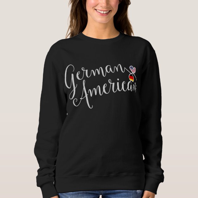 Sweatshirt allemand de coeurs d'Entwinted (Devant)