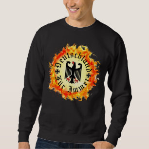 Sweatshirt Allemand/Deutschland Forever/aigle/croix de fer/fe