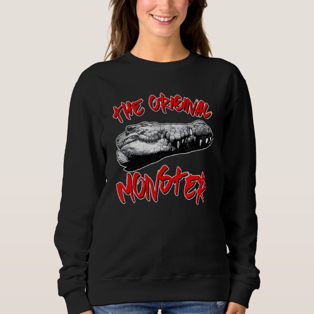 Sweatshirt Alligator Crocodile Le Monstre D'Origine (Devant)