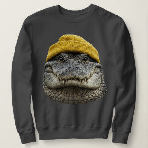 Sweatshirt alligator portant un bonnet Design Gator vintage 9
