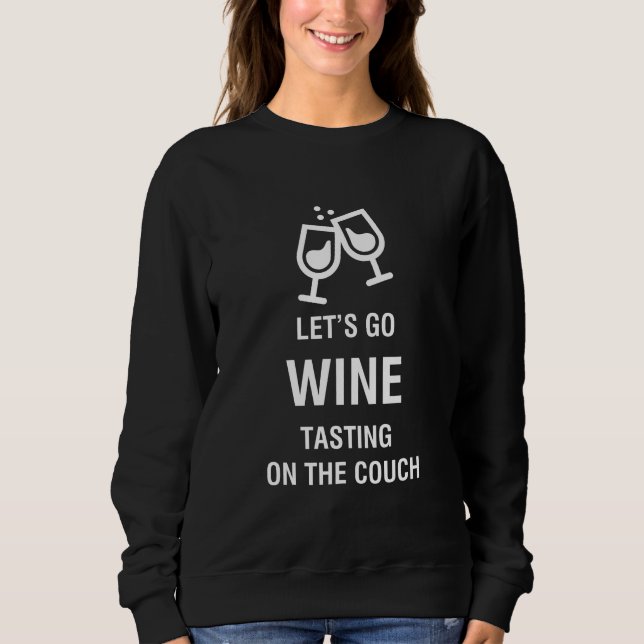 SWEATSHIRT ALLONS ÉCHANTILLON DE VIN SUR LE DIVAN (Devant)