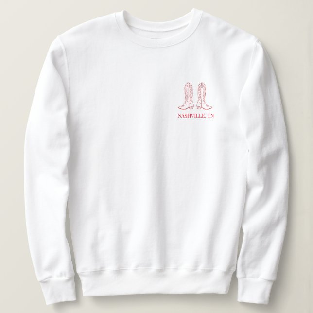 Sweatshirt Allons les filles au cou. Personnalisé en ville. N (Design devant)
