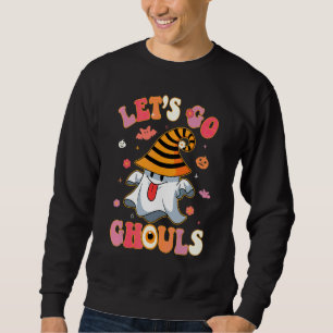 Sweatshirt Allons-y les goules Fantôme avec des fleurs Déguis