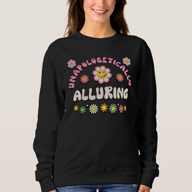 Sweatshirt ALLURING Retro Groovy Unapologetically ALLURING (Devant)