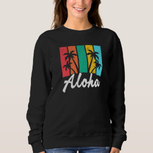 Sweatshirt Aloha Hawaiian Hawaii Island Palm Beach Surf board