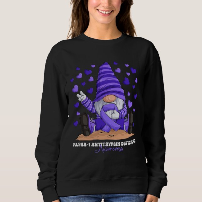 Sweatshirt Alpha 1 Antitrypsin Deficiency Awareness Month Pur (Devant)