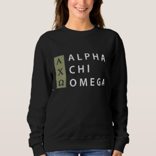 Sweatshirt Alpha logo empilé par   d'Omega de Chi