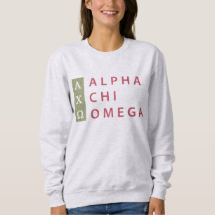 Sweatshirt Alpha logo empilé par d'Omega de Chi
