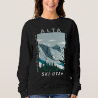 Alta Ski Area Hiver Utah Vintage