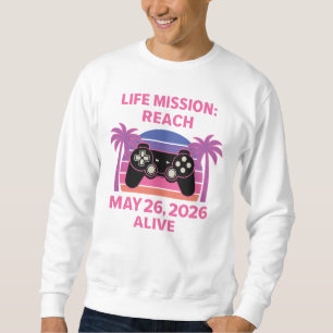 Sweatshirt Amateur de jeu de mots drôle Manette de jeu 26 mai