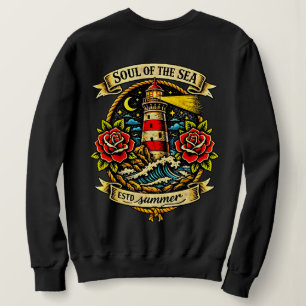 Sweatshirt Âme de la mer Tatouage de marin Old School pour fe