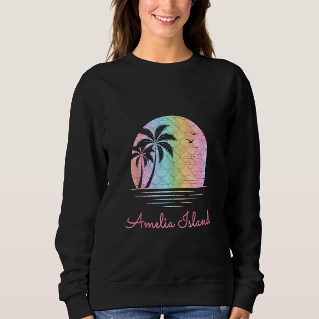 Sweatshirt Amelia Island Florida Vacances Family Beach Group (Devant)