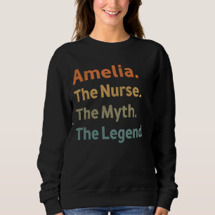 Sweatshirt Amelia L'Infirmière Le Mythe La Légende Drôle Vint