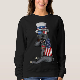 Sweatshirt Américain Pitbull Chien Merica 4 juillet Américain