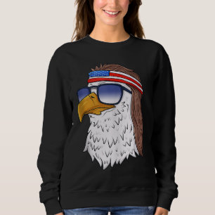 Sweatshirt American Bald Eagle Mullet 4 juillet Funny USA P