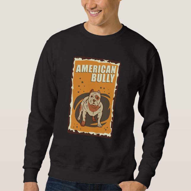 Sweatshirt American Bully Retro | Propriétaire de chiens Bull (Devant)