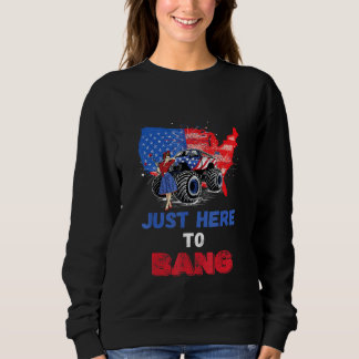 Sweatshirt American Country Monster Camion Girl Juste ici pou