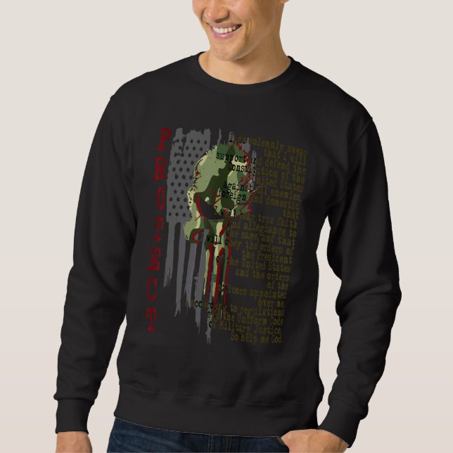 Sweatshirt American Eagle Liberty Liberty Patriot Justice For (Devant)