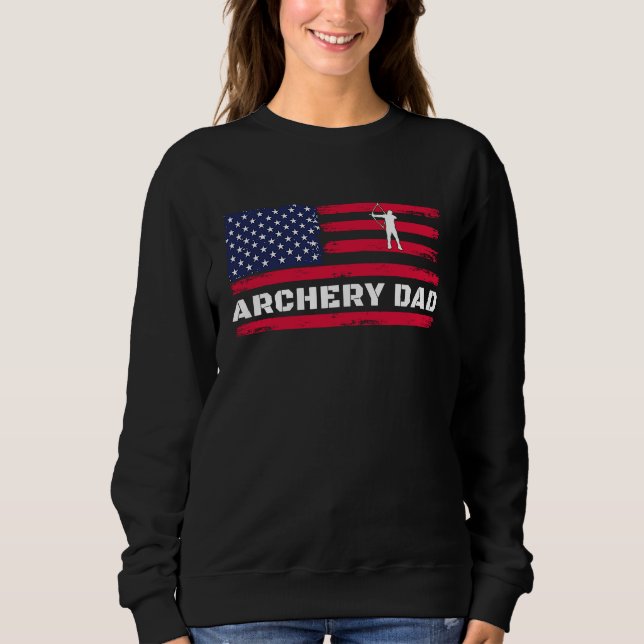 Sweatshirt American Flag Archery Dad Father's Day (Devant)