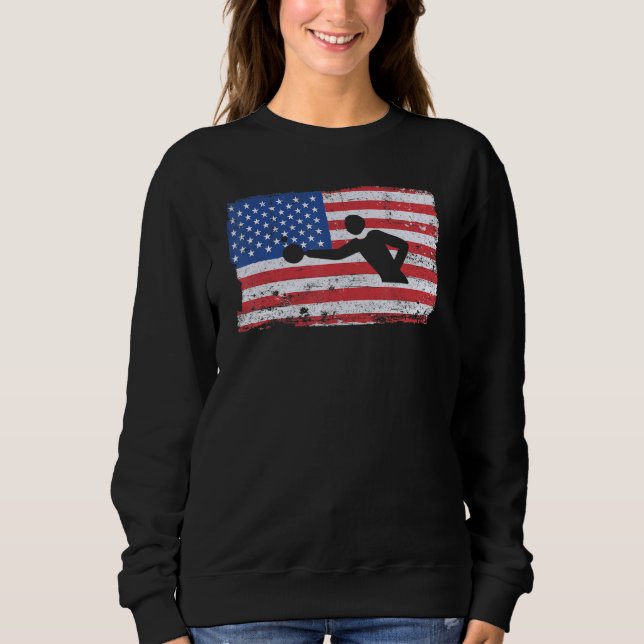 Sweatshirt American Flag Patriotique American Ping Pong Table (Devant)