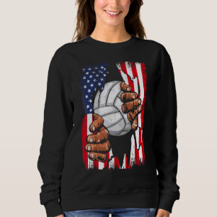 Sweatshirt American Flag Volleyball Inside Me Patriotique Usa