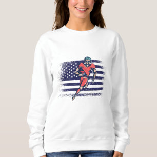 Sweatshirt American Football Fan Jersey Shirt USA Flag