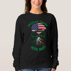 Sweatshirt American Gros Irlandais Racines Irlande Drapeau Am
