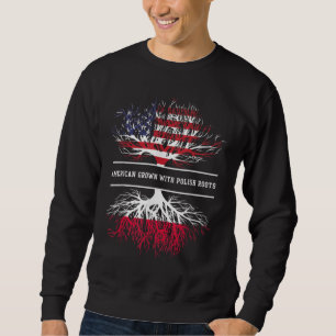 Sweatshirt American Grosse Avec Racines Polonaises Pologne Po