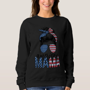 Sweatshirt American Mama 4 juillet Independence Day Matchin