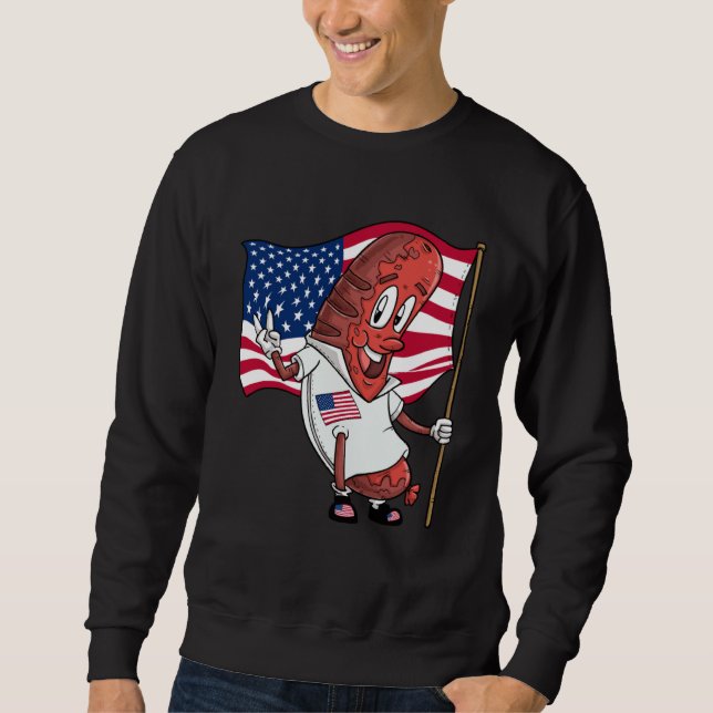 Sweatshirt American pork roast sausage (Devant)