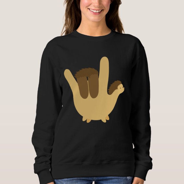 Sweatshirt American Sign Language I Love You Valentines  Kid (Devant)
