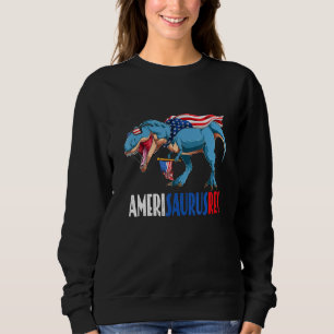 Sweatshirt Amerisaurus T Rex Dinosaur 4 juillet Enfants Garço