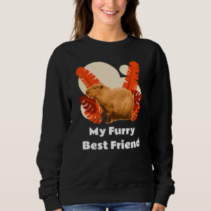 Sweatshirt Ami à Fourrure Capybara Animal Tropical