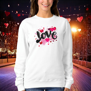 Sweatshirt Amour doodle art valentin