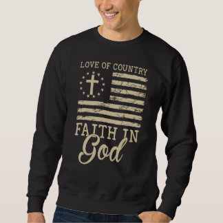 Sweatshirt Amour Du Pays Foi En Dieu Patriotique 4 Juil