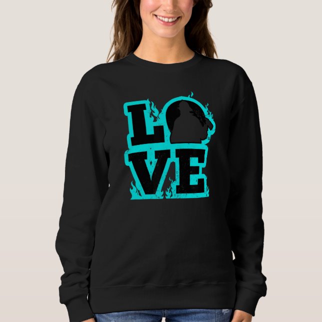 Sweatshirt Amour Firefighter Girlfriend (Devant)