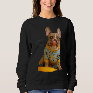 Sweatshirt Amour French Bulldog Frenchie Maman Papa Chien Chi