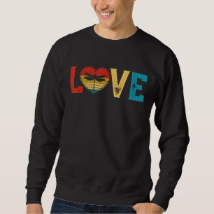 Sweatshirt Amour Mignonne libellule Amour Animaux Coeur Saint