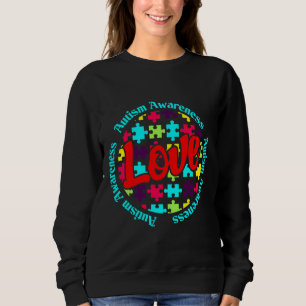 Sweatshirt Amour Sensibilisation sur l'autisme Pour Hommes Fe