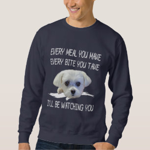 Sweatshirt Amoureux de les chiens  Mignons Maltais Chaque Rep