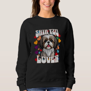 Sweatshirt Amoureux de Shih Tzu Chien de Dessin Animé Mignon