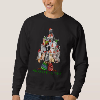 Sweatshirt amoureux des chats Meowy sapin de Noël