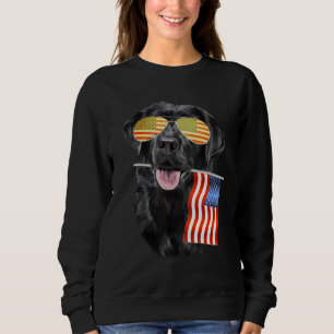Sweatshirt Amoureux des chiens  Black Labrador USA American F